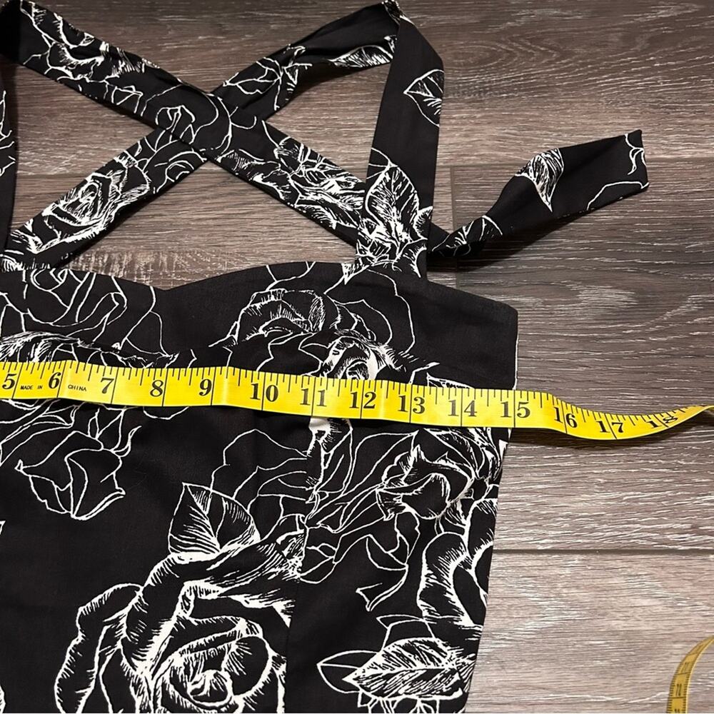 Topdress Women’s 50’s Retro Floral Halter 50’s Pin Up Dress Size Small - Picture 6 of 11